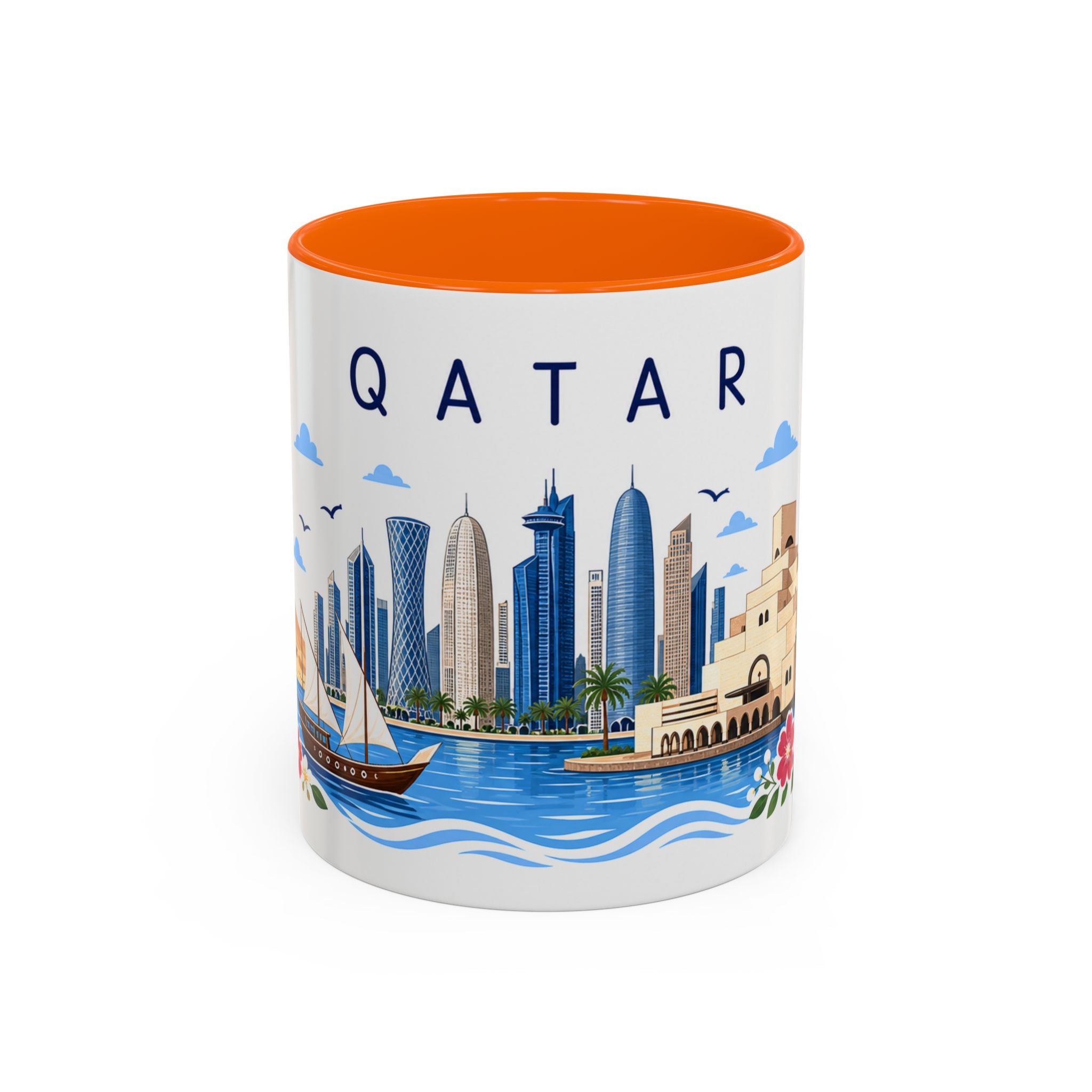 Qatar Coffee Mug | Travel Souvenir Accent Mug | Place Gift Ceramic Cup 11oz 15oz