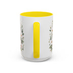 Massachusetts State Map Mug | Coastal Scene, Botanical Accents (11oz, 15oz)