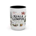 Kuala Lumpur Coffee Mug | Malaysia Souvenir Travel Gift | Accent Color Ceramic 11oz 15oz