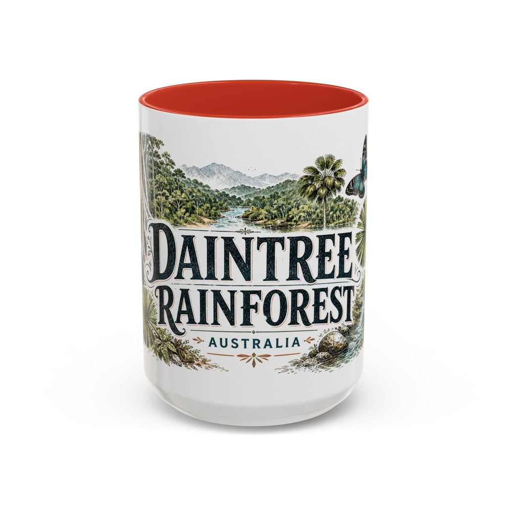 Daintree Rainforest Mug, Australia Travel Souvenir, Bucket List Gift, Accent Ceramic Coffee Mug 11oz 15oz