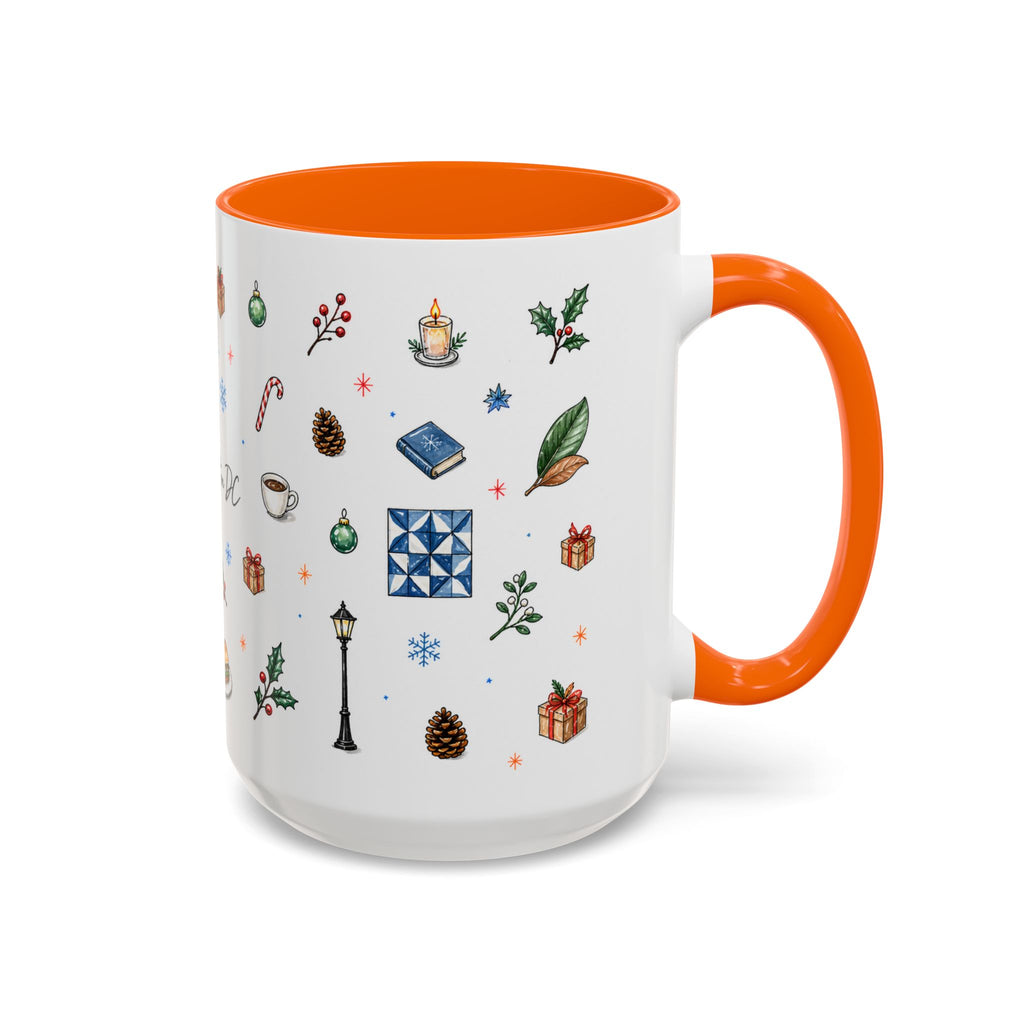 Washington DC Christmas Mug | Watercolor City Souvenir | Ceramic Coffee Cup 11oz 15oz