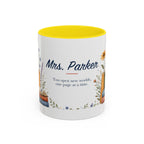 Personalized Reading Teacher Mug | Custom Name Book Lover Coffee Cup | Teacher Appreciation Gift