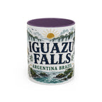 Iguazu Falls Coffee Mug | Travel Destination Souvenir Gift | Accent Color Ceramic 11oz 15oz