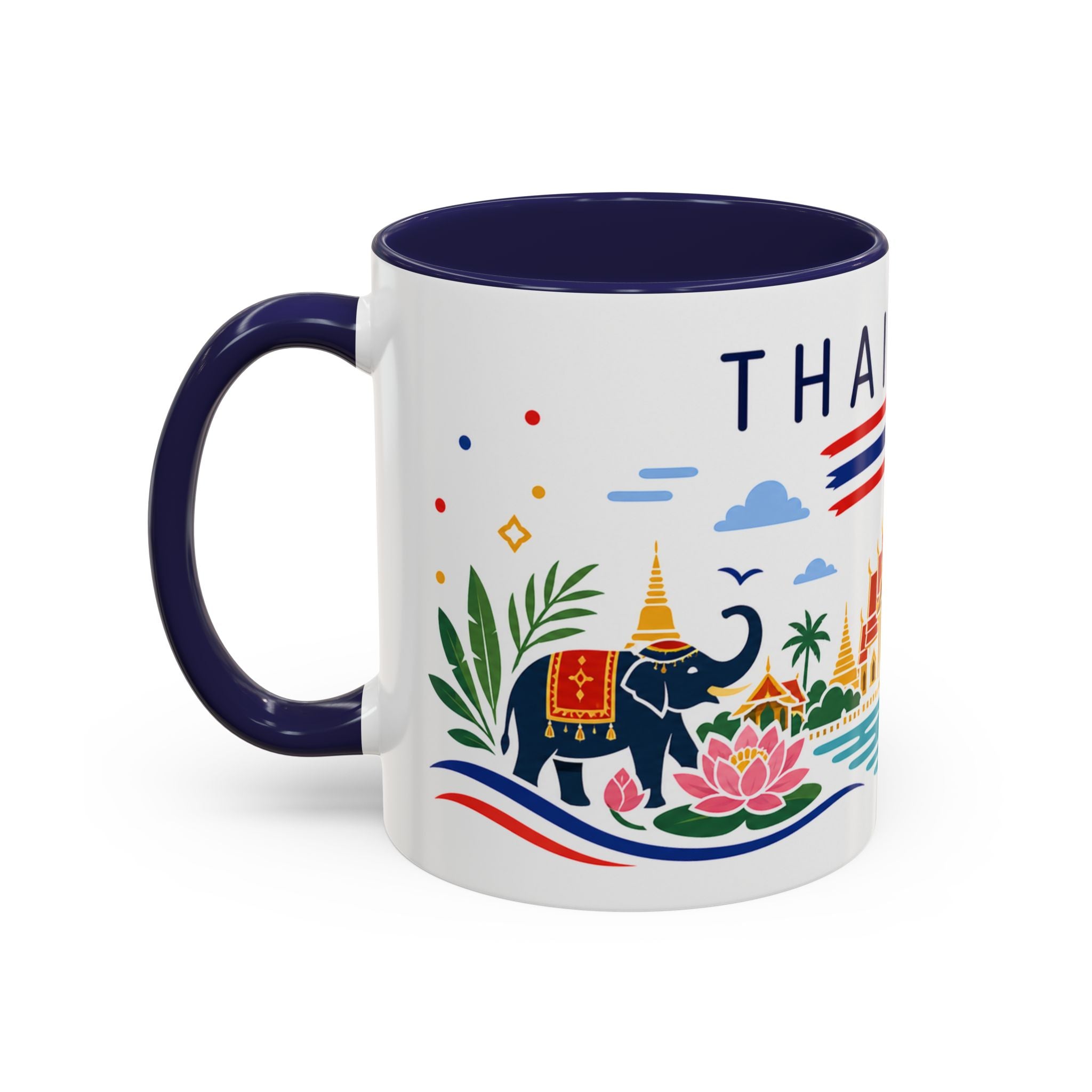 Thailand Coffee Mug | Travel Souvenir Accent Mug | Country Gift Ceramic Cup 11oz 15oz