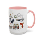 Moscow Coffee Mug | Russia Souvenir Travel Gift | Accent Color Ceramic 11oz 15oz