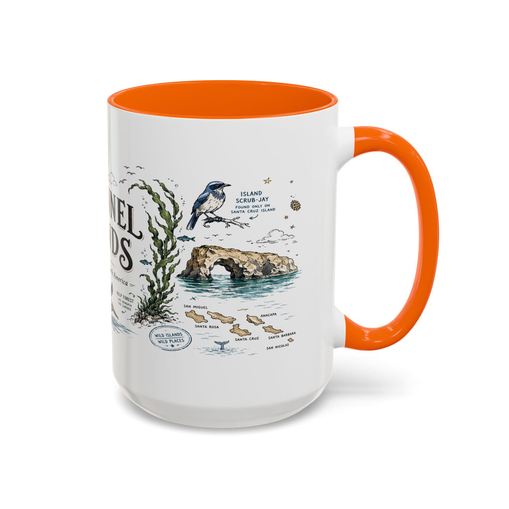 Channel Islands National Park Coffee Mug | California Island Wildlife Marine Gift | Accent Color Ceramic 11oz 15oz