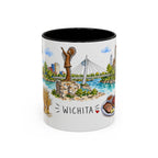 Wichita Illustrated Travel Mug | City Souvenir Accent Coffee Mug | 11oz 15oz Ceramic Cup
