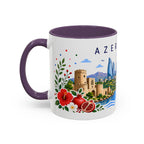 Azerbaijan Coffee Mug | Travel Souvenir Accent Mug | Place Gift Ceramic Cup 11oz 15oz
