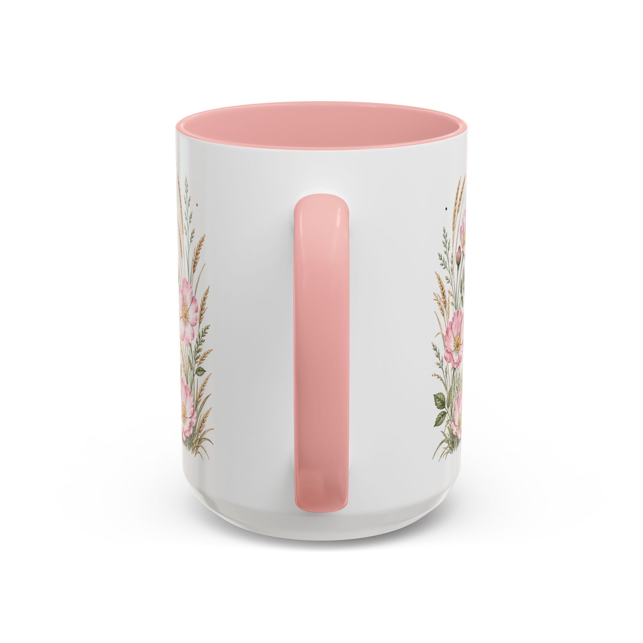 North Dakota State Map Mug | Prairie Rose Botanical Accent Coffee Cup