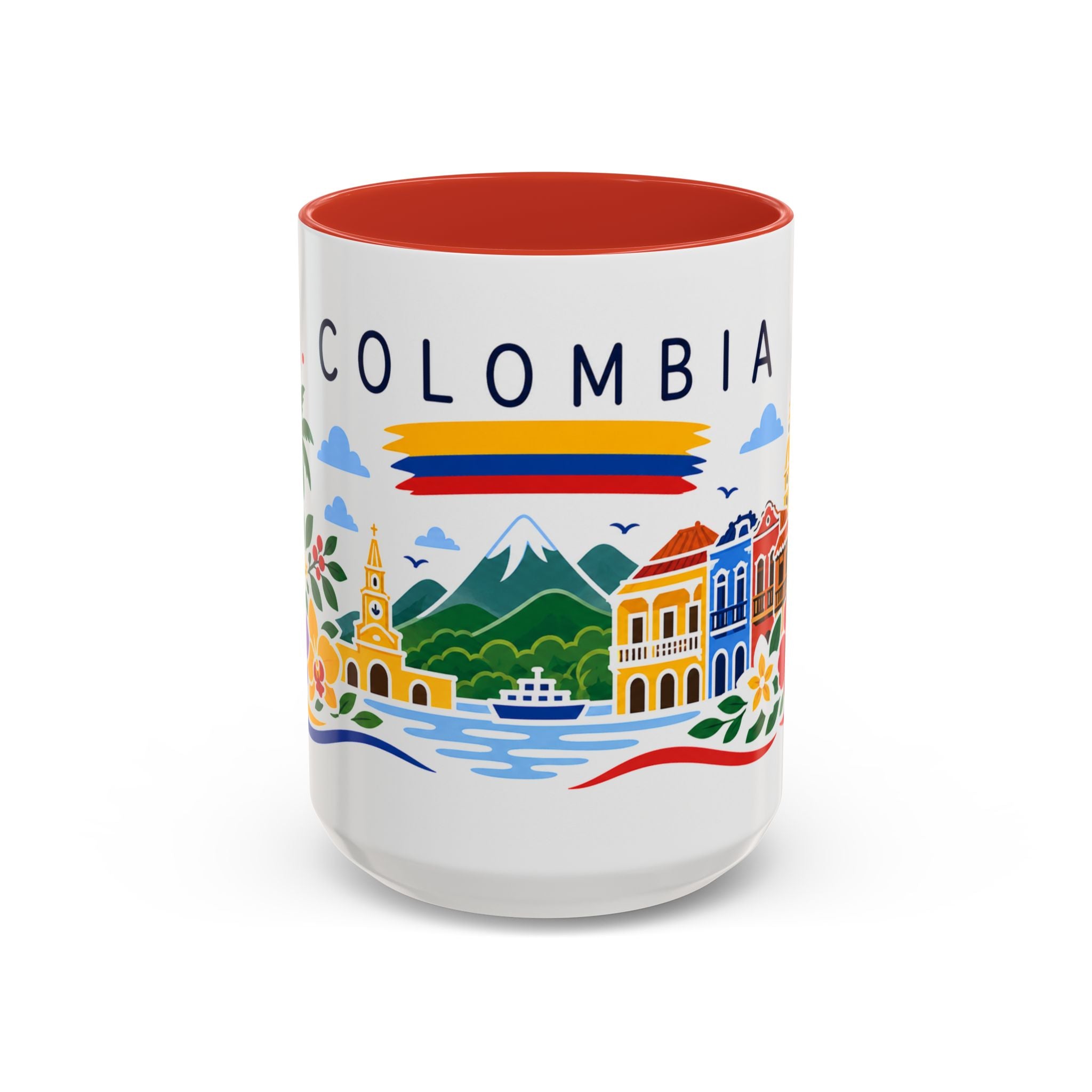 Colombia Coffee Mug | Travel Souvenir Accent Mug | Country Gift Ceramic Cup 11oz 15oz