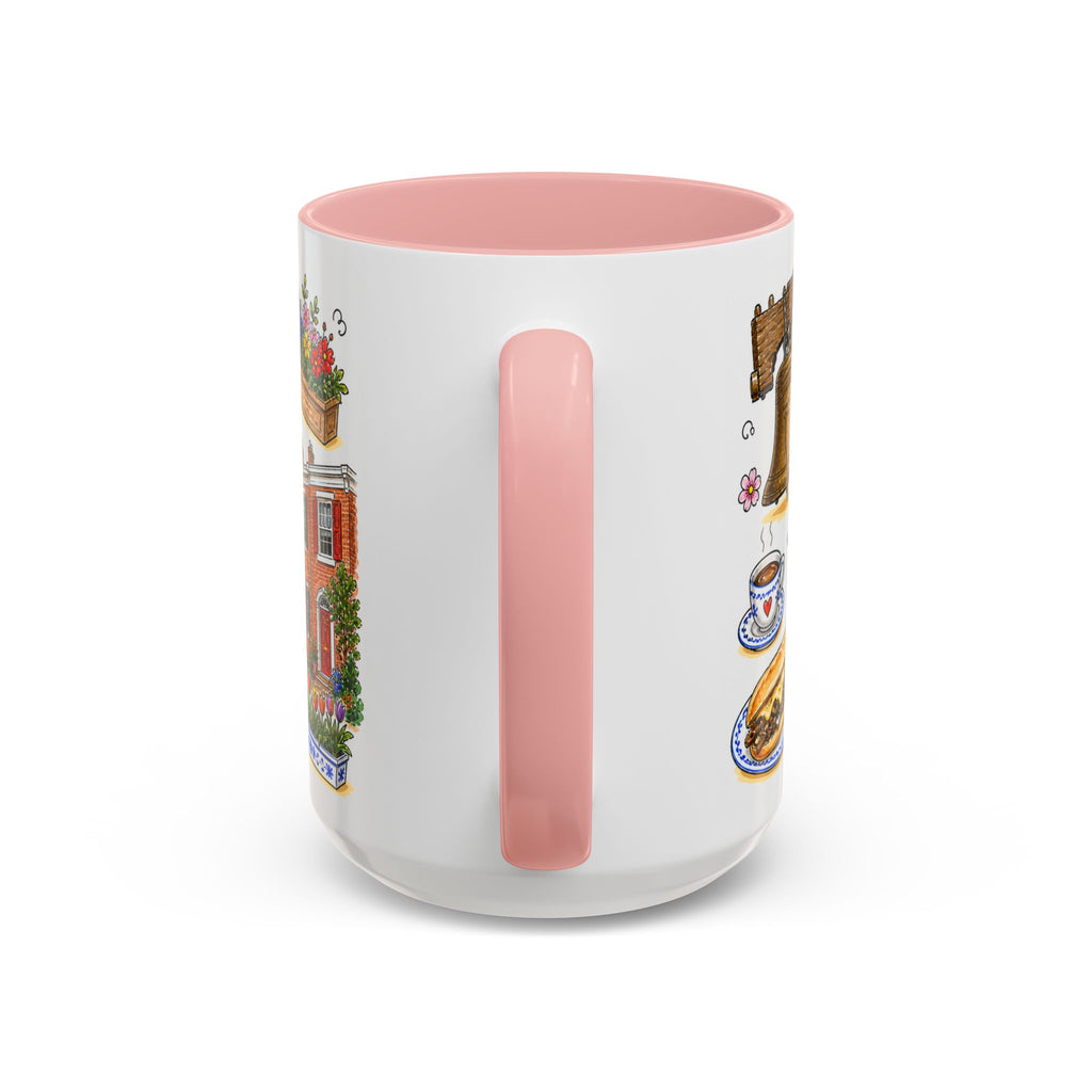 Philadelphia Illustrated Travel Mug | City Souvenir Accent Coffee Mug | 11oz 15oz Ceramic Cup
