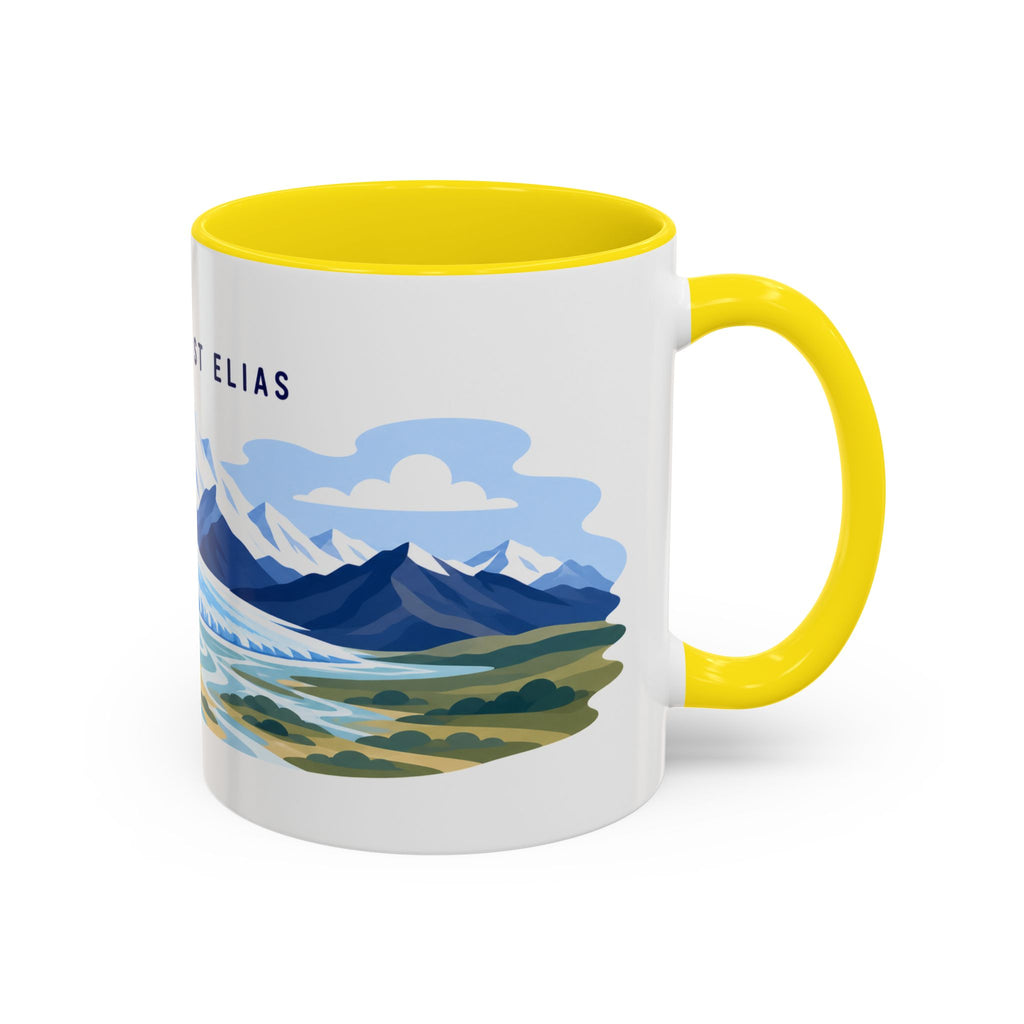 Wrangell-St. Elias National Park Coffee Mug | Solid Color Block Park Souvenir | 11oz 15oz Accent Mug