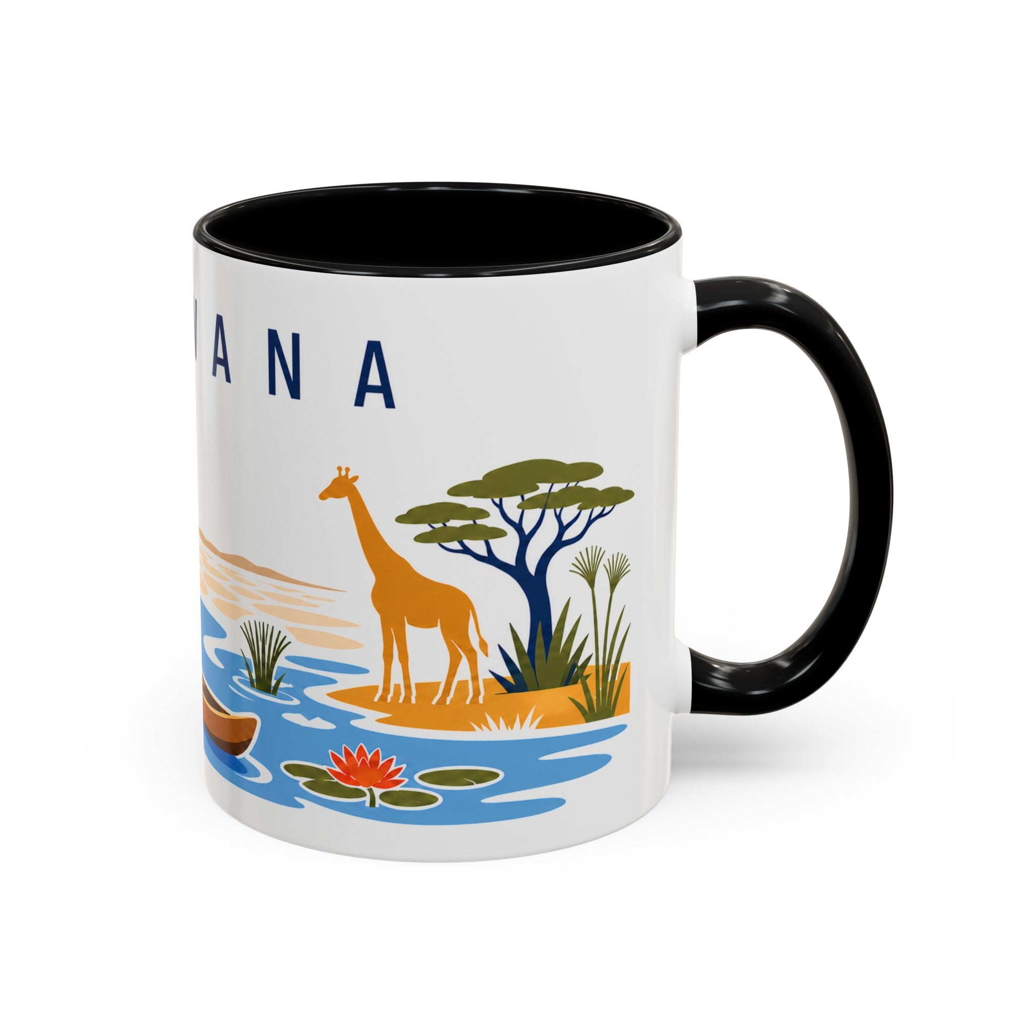 Botswana Coffee Mug | Travel Souvenir Accent Mug | Country Gift Ceramic Cup 11oz 15oz
