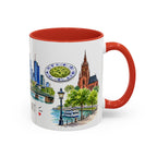 Frankfurt Illustrated Travel Mug | City Souvenir Accent Coffee Mug | 11oz 15oz Ceramic Cup
