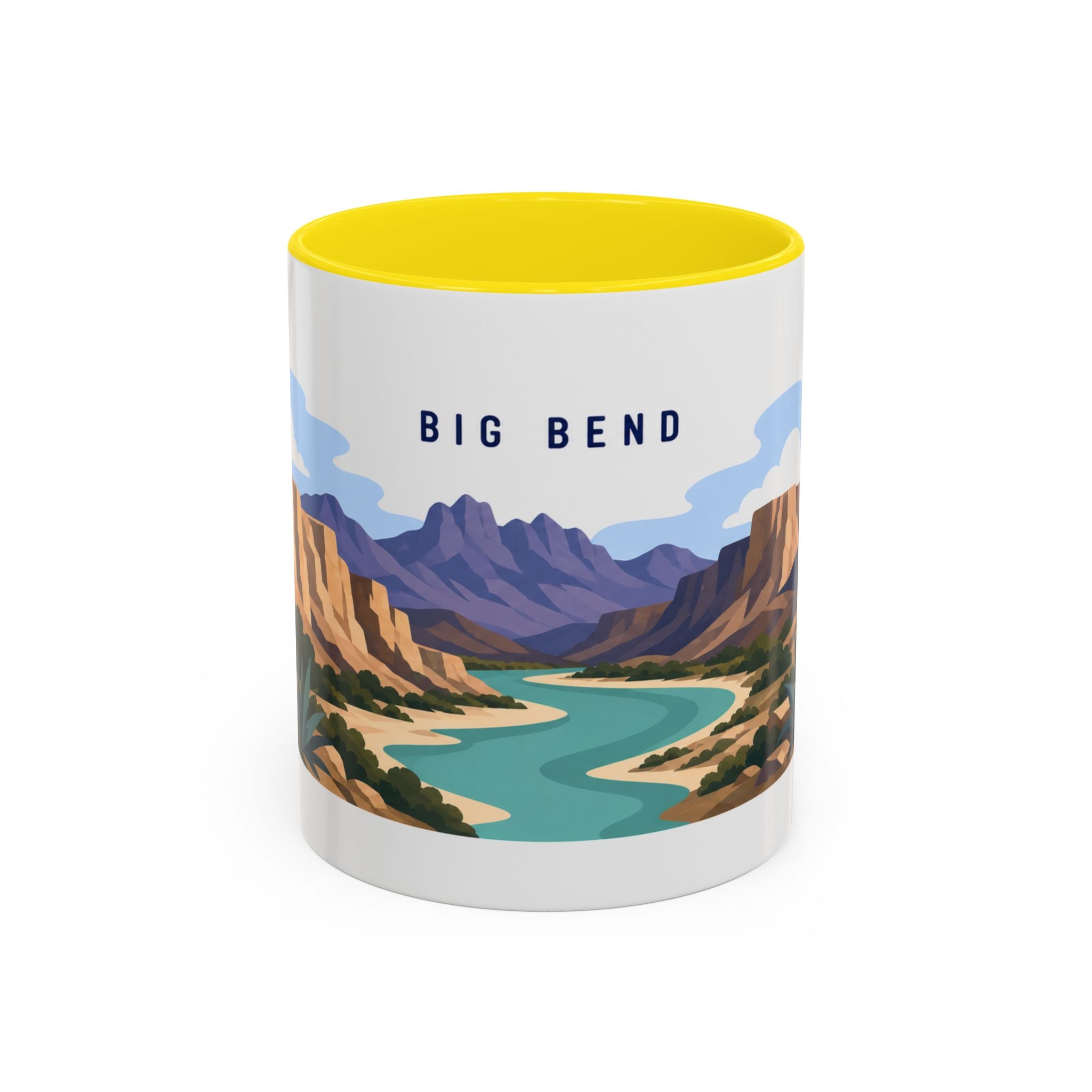 Big Bend National Park Coffee Mug | Solid Color Block Park Souvenir | 11oz 15oz Accent Mug