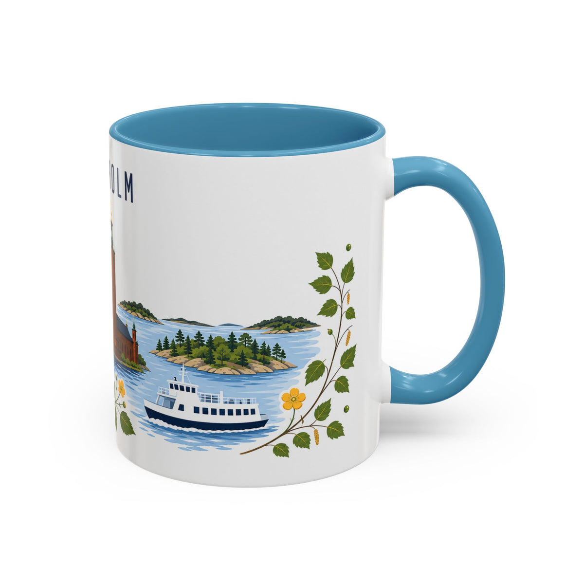 Stockholm Coffee Mug | Sweden Travel Souvenir | Porcelain Decal City Gift | 11oz 15oz Accent Mug