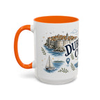 Dubrovnik Coast Coffee Mug | Travel Destination Souvenir Gift | Accent Color Ceramic 11oz 15oz