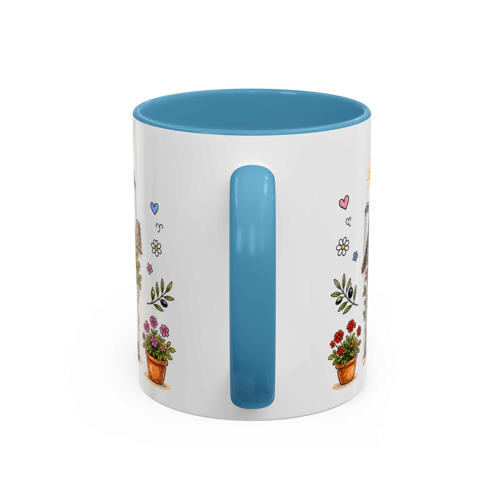Alberobello Illustrated Travel Mug | Italy Souvenir Accent Coffee Mug | 11oz 15oz Ceramic Cup