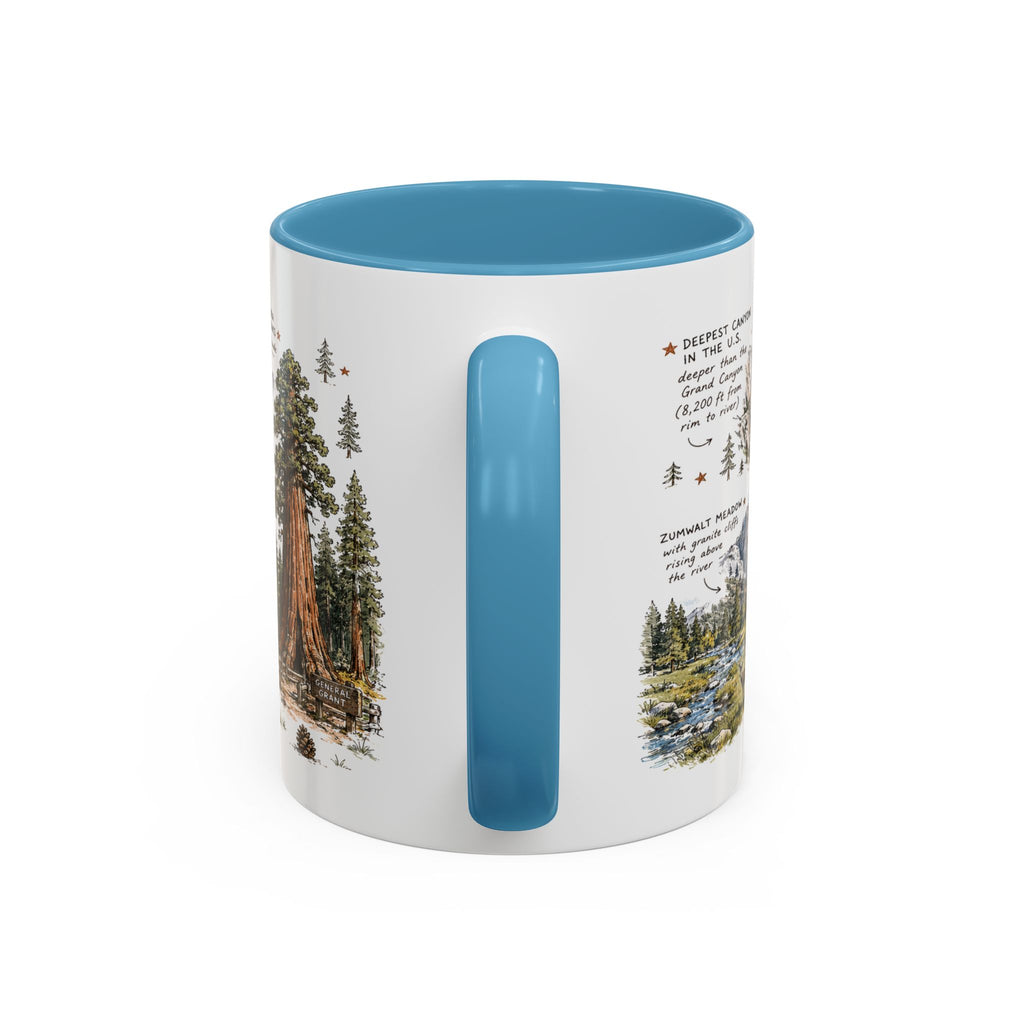 Kings Canyon National Park Coffee Mug | California Sierra Nevada Sequoia Gift | Accent Color Ceramic 11oz 15oz