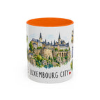 Luxembourg City Illustrated Travel Mug | City Souvenir Accent Coffee Mug | 11oz 15oz Ceramic Cup