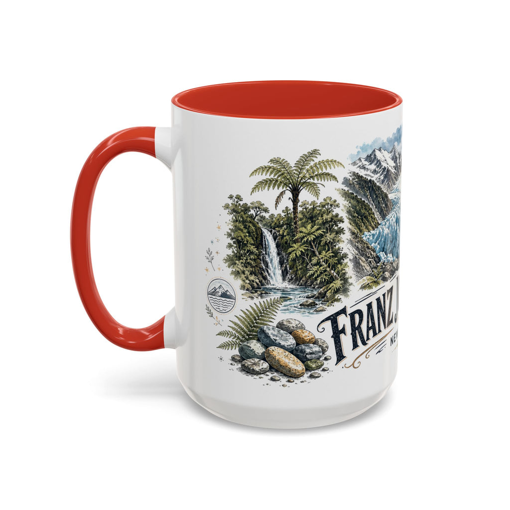 Franz Josef Glacier Mug, New Zealand Travel Souvenir, Bucket List Gift, Accent Ceramic Coffee Mug 11oz 15oz