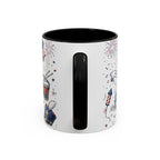Stars and Stripes Forever Coffee Mug | Patriotic 4th of July Gift | Accent Color Ceramic 11oz 15oz
