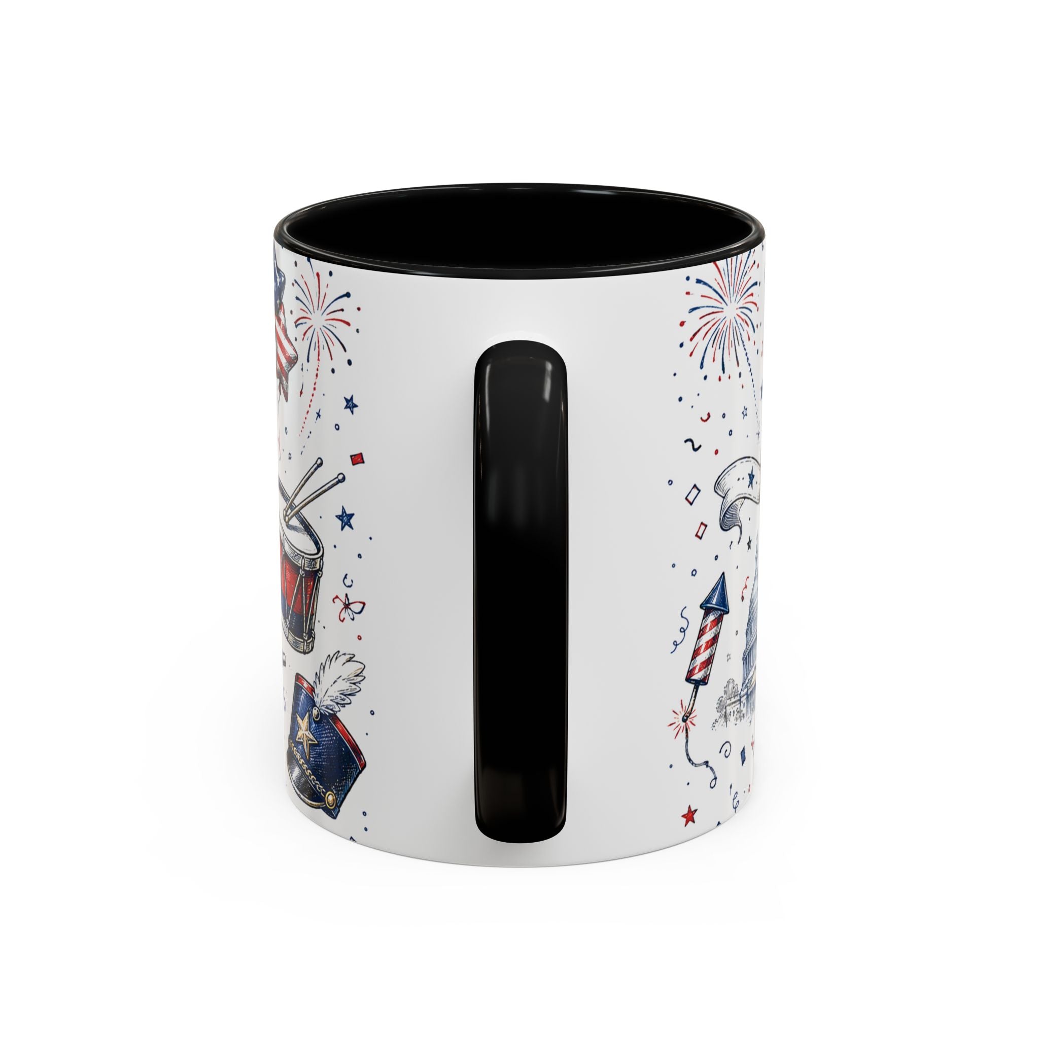 Stars and Stripes Forever Coffee Mug | Patriotic 4th of July Gift | Accent Color Ceramic 11oz 15oz