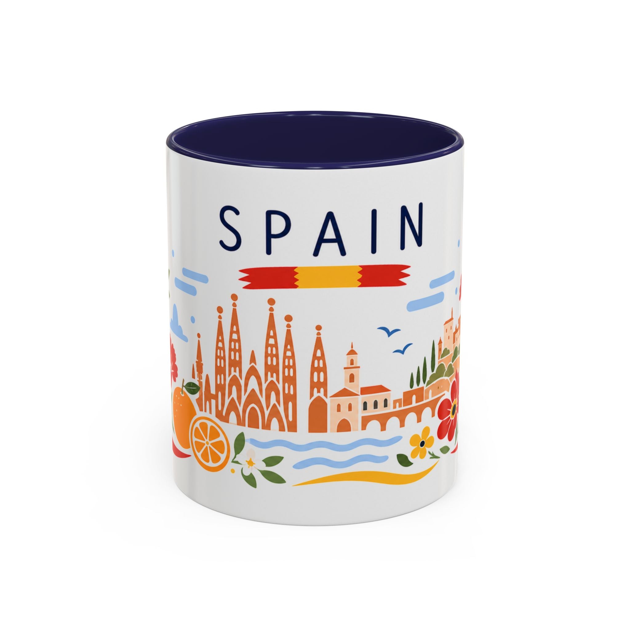 Spain Coffee Mug | Travel Souvenir Accent Mug | Country Gift Ceramic Cup 11oz 15oz