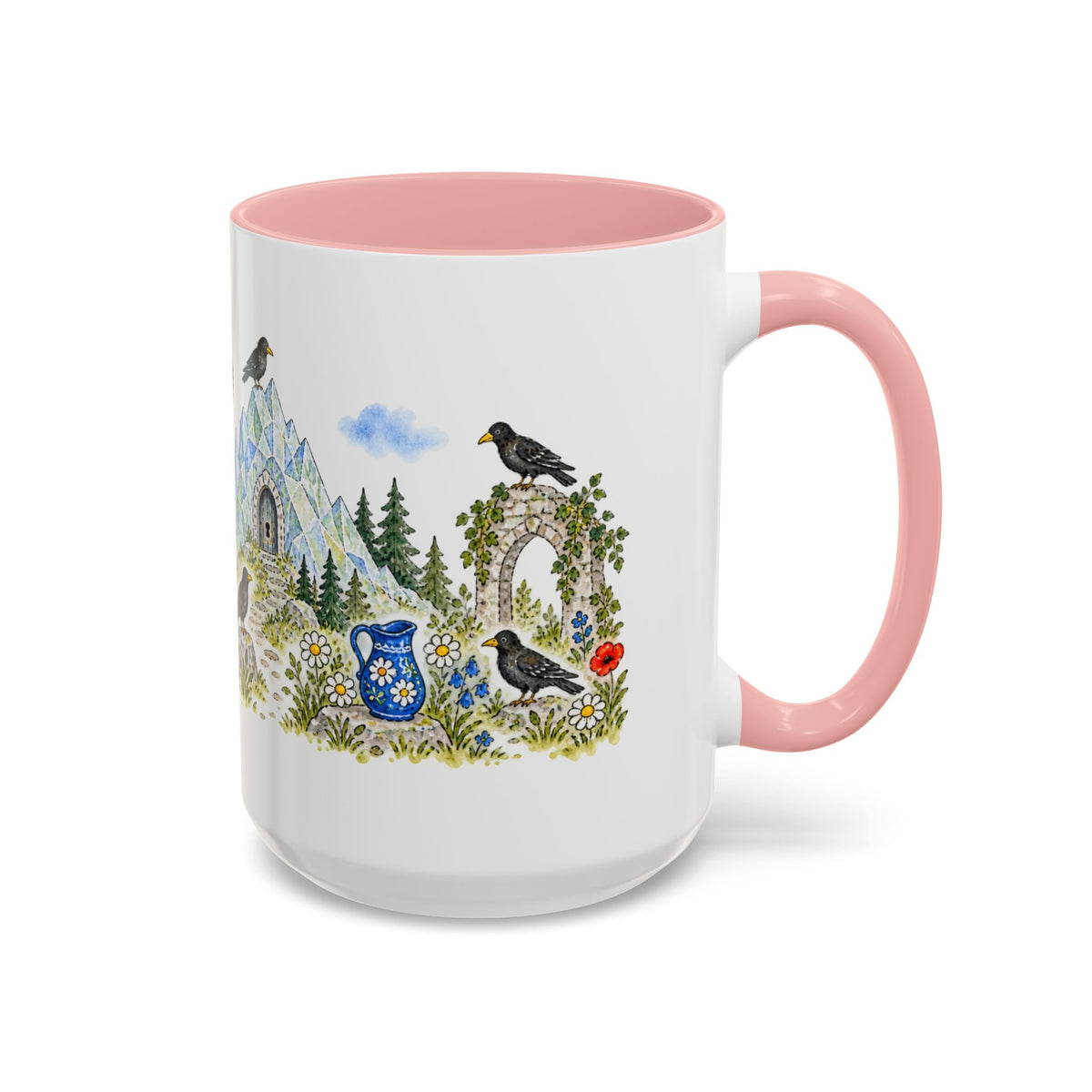 The Seven Ravens Mug | Storybook Fairy Tale Accent Coffee Mug | EveryLegend