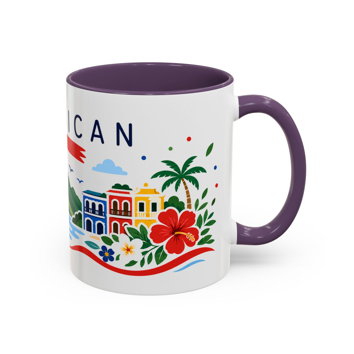 Dominican Republic Coffee Mug | Travel Souvenir Accent Mug | Country Gift Ceramic Cup 11oz 15oz