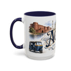 Agra Coffee Mug | India Travel Souvenir | Vintage Illustrated City Gift | 11 oz 15 oz Accent Mug