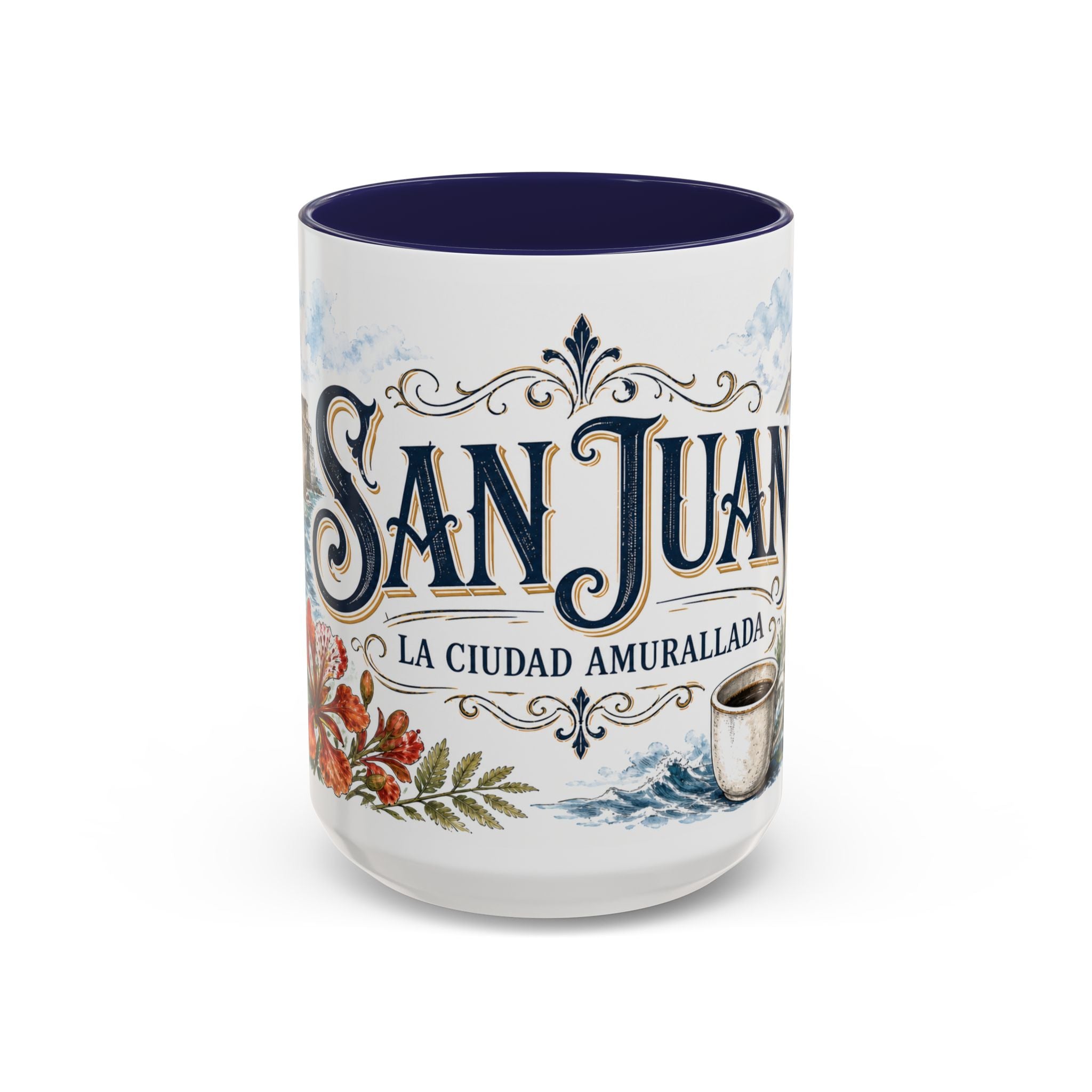 San Juan Coffee Mug | United States Travel Souvenir | Vintage Illustrated City Gift | 11 oz 15 oz Accent Mug