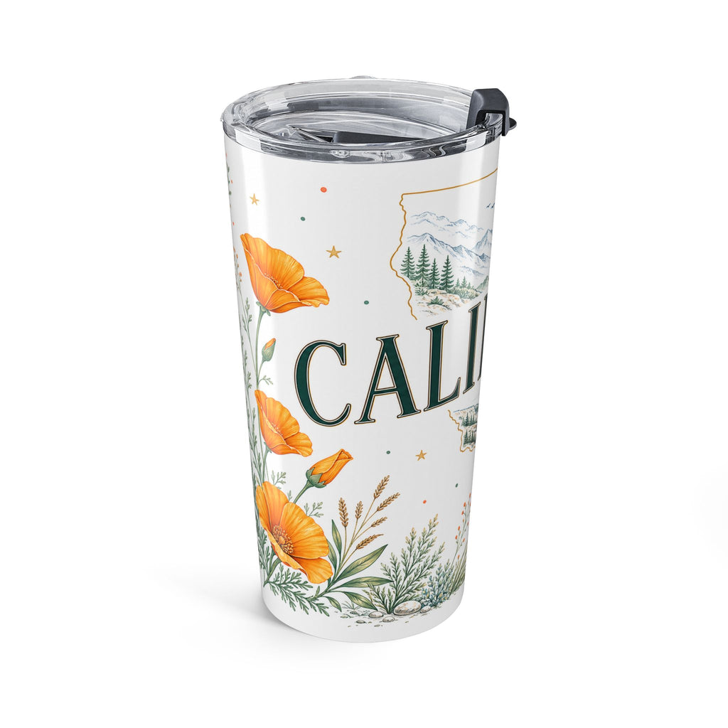 California State Flower 20oz Tumbler | California Botanical Gift | Insulated Stainless Steel Travel Cup