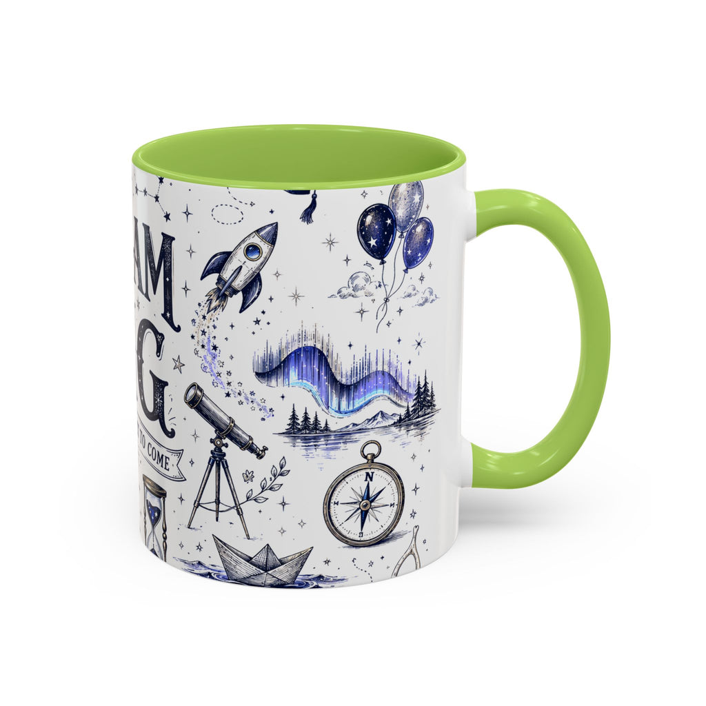 Dream Big Coffee Mug | Class of 2026 Graduation Gift | Accent Color Ceramic 11oz 15oz