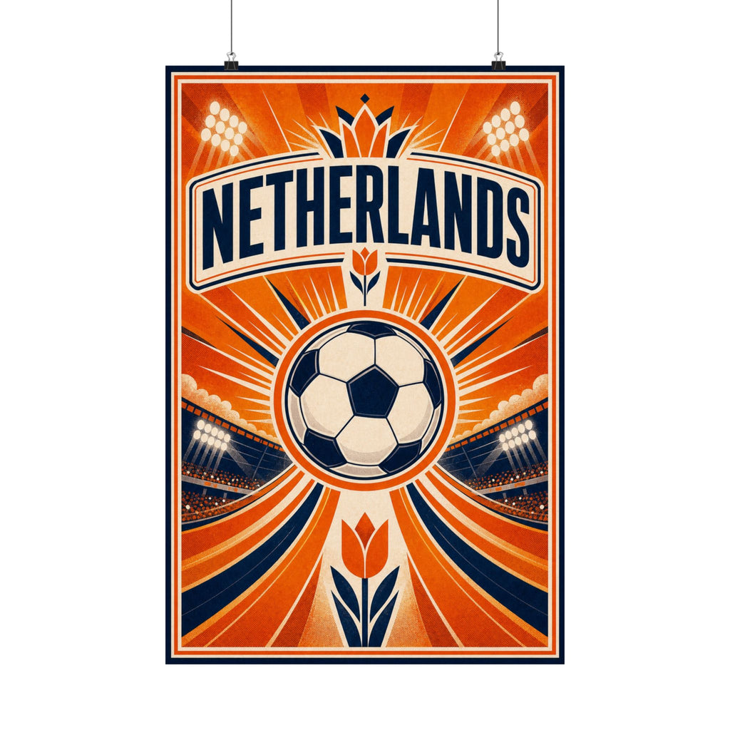 Netherlands Soccer Fan Art Poster | Matte Vertical Poster | World Cup 2026 Wall Decor