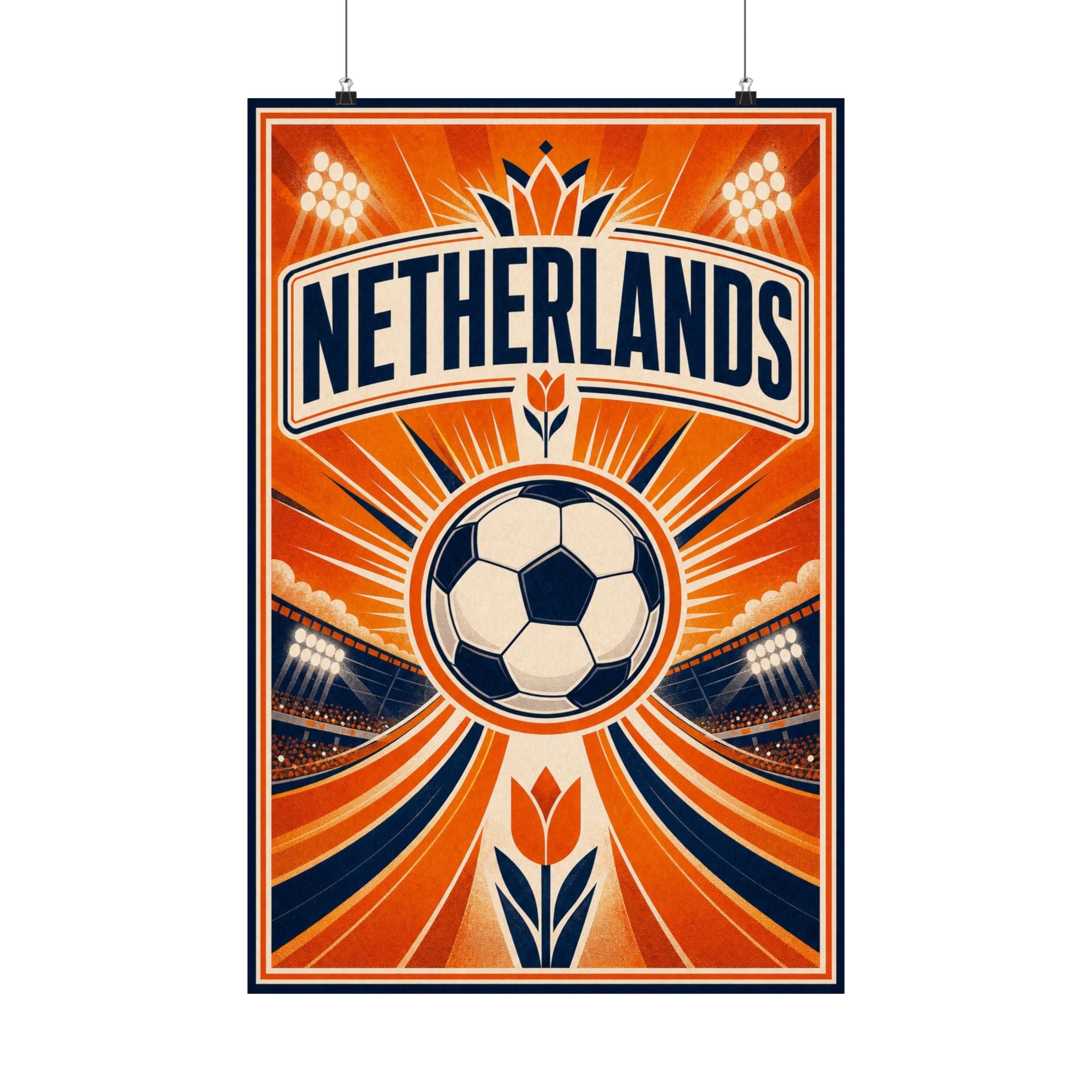 Netherlands Soccer Fan Art Poster | Matte Vertical Poster | World Cup 2026 Wall Decor