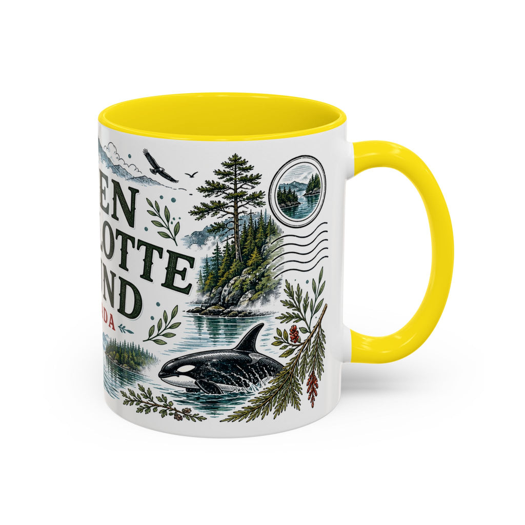 Queen Charlotte Sound Coffee Mug | Travel Destination Souvenir Gift | Accent Color Ceramic 11oz 15oz