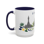 Denpasar Coffee Mug | Indonesia Travel Souvenir | Porcelain Decal City Gift | 11oz 15oz Accent Mug