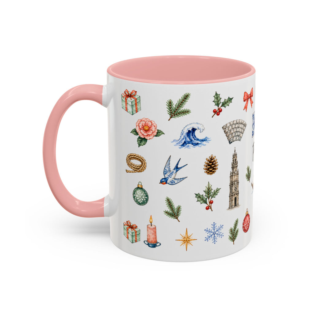Porto Christmas Mug | Watercolor City Souvenir, Travel Gift (11oz/15oz)