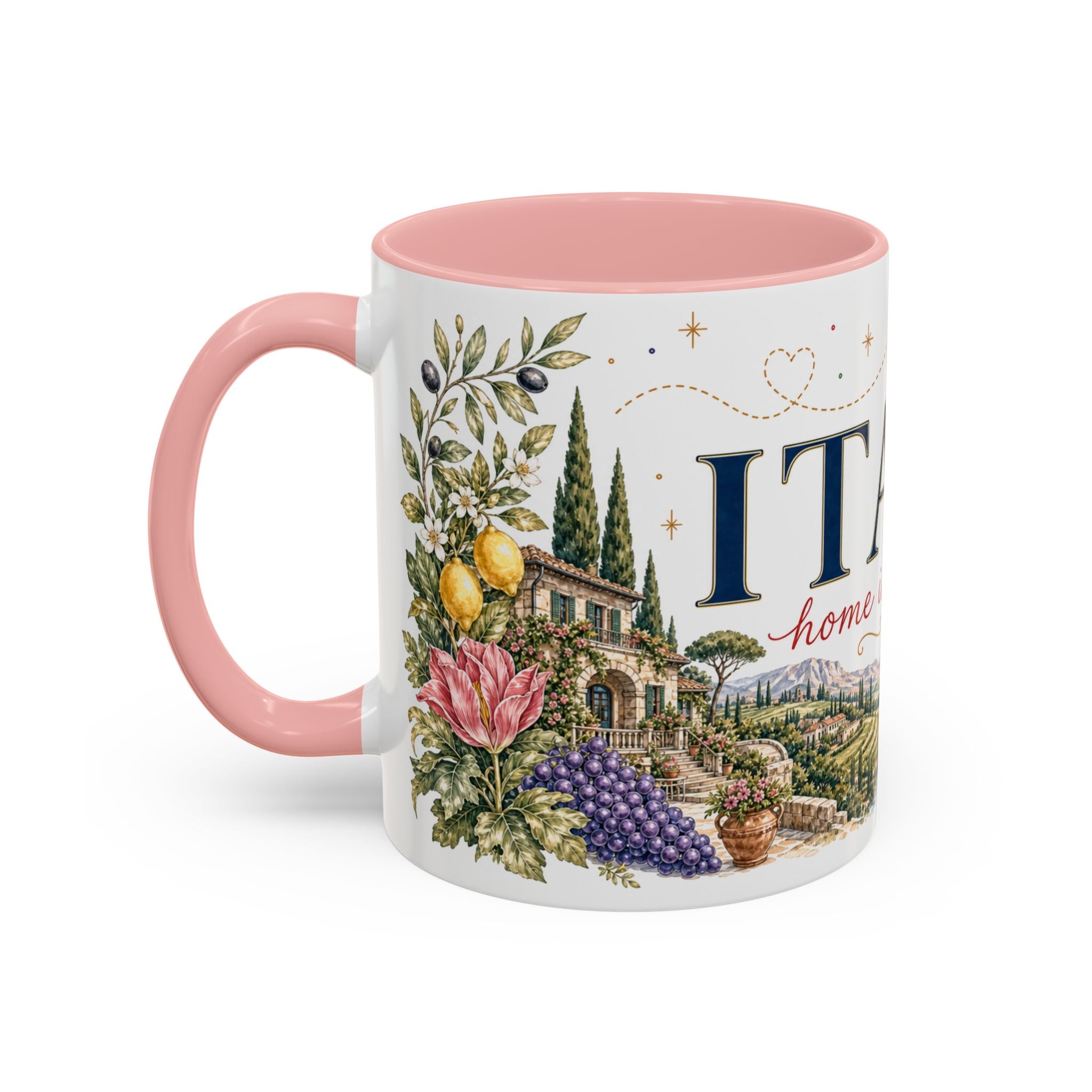 Italy Home Country Mug | Moving Away Gift | Long Distance Friendship | 11 oz 15 oz Accent Mug