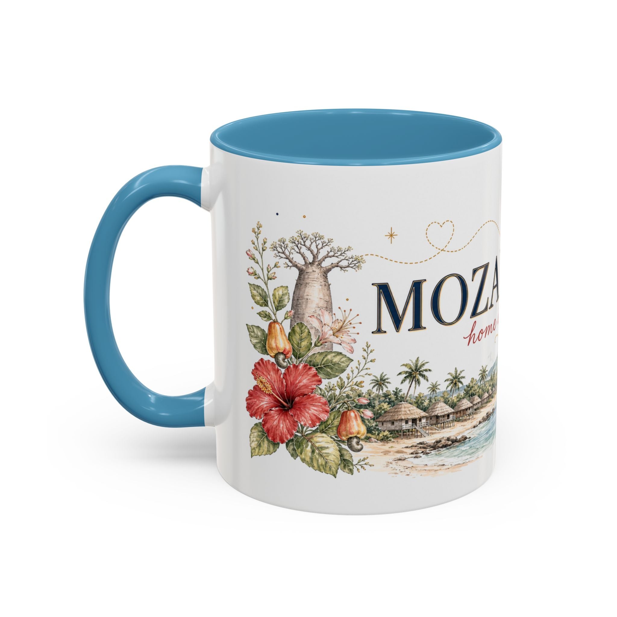 Mozambique Home Country Mug | Moving Away Gift | Long Distance Friendship | 11 oz 15 oz Accent Mug