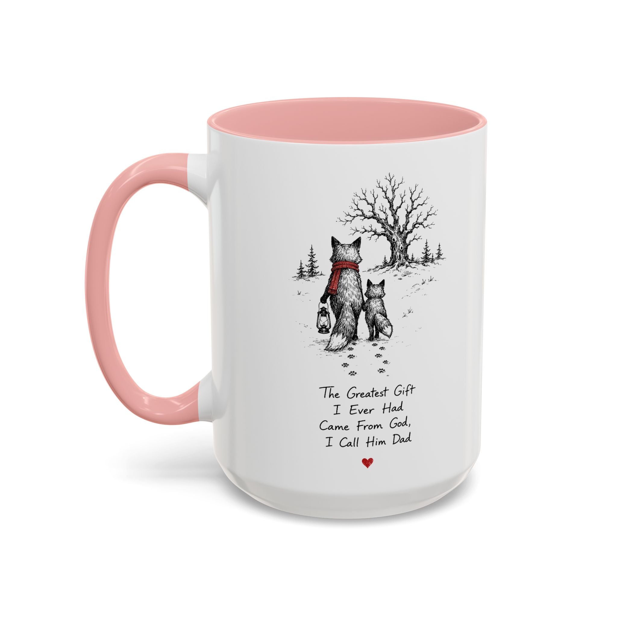 Clever Fox Dad Mug | Father's Day Gift, Accent Ceramic Coffee Cup (11oz or 15oz)