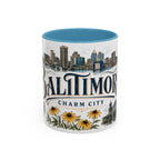 Baltimore Coffee Mug | United States Travel Souvenir | Vintage Illustrated City Gift | 11 oz 15 oz Accent Mug