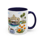 Stockton Illustrated Travel Mug | City Souvenir Accent Coffee Mug | 11oz 15oz Ceramic Cup