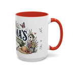 Grandma's Garden Of Love Coffee Mug | Gift From Grandkids | Accent Color Ceramic 11oz 15oz