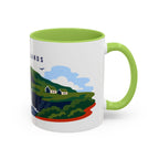 Faroe Islands Coffee Mug | Travel Destination Souvenir Gift | Accent Color Ceramic 11oz 15oz
