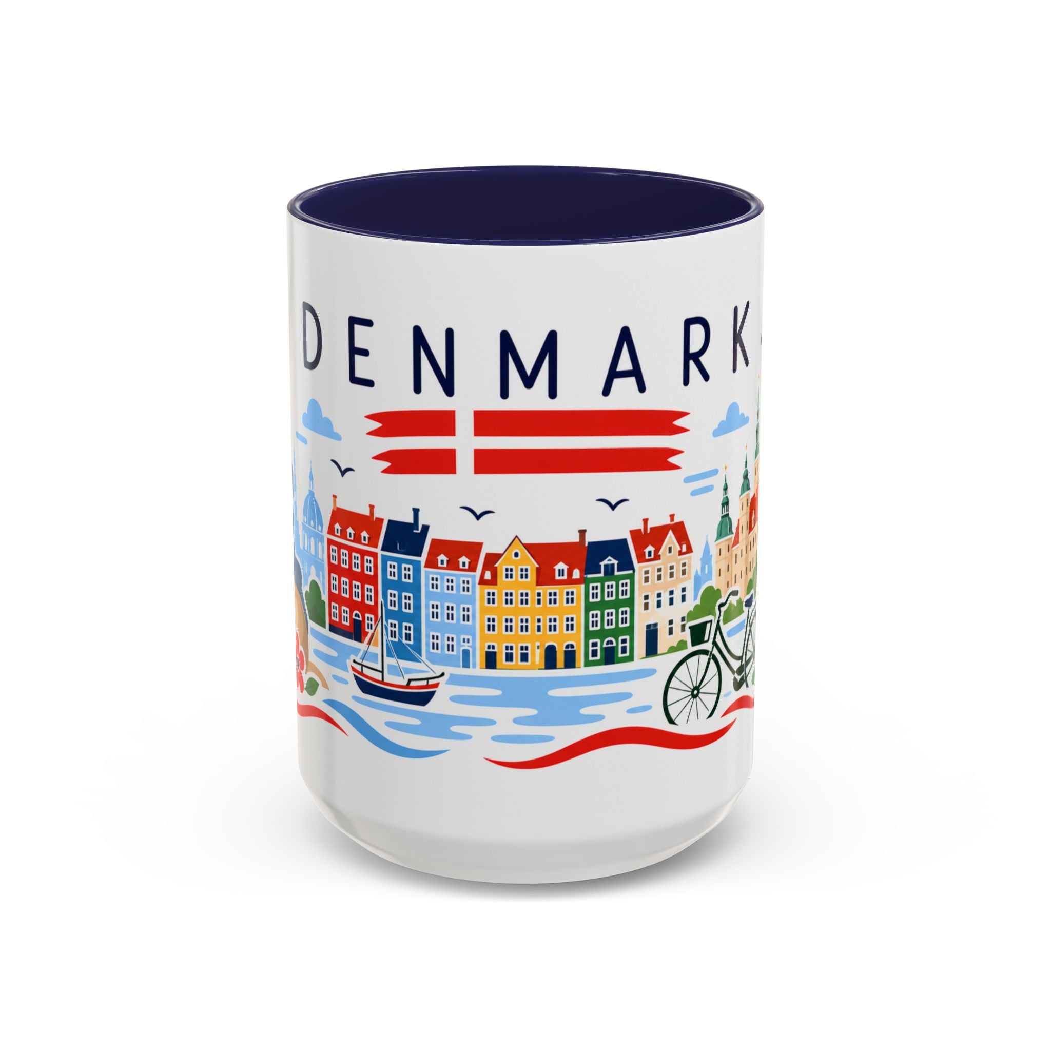 Denmark Coffee Mug | Travel Souvenir Accent Mug | Country Gift Ceramic Cup 11oz 15oz