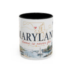 Maryland State Map Mug | Homesick Gift, Long Distance Friendship Coffee Cup (11oz 15oz)