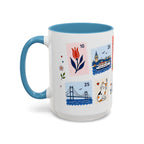 Istanbul Coffee Mug | Postage Stamp Collage Mug | Travel Souvenir Accent Cup 11oz 15oz