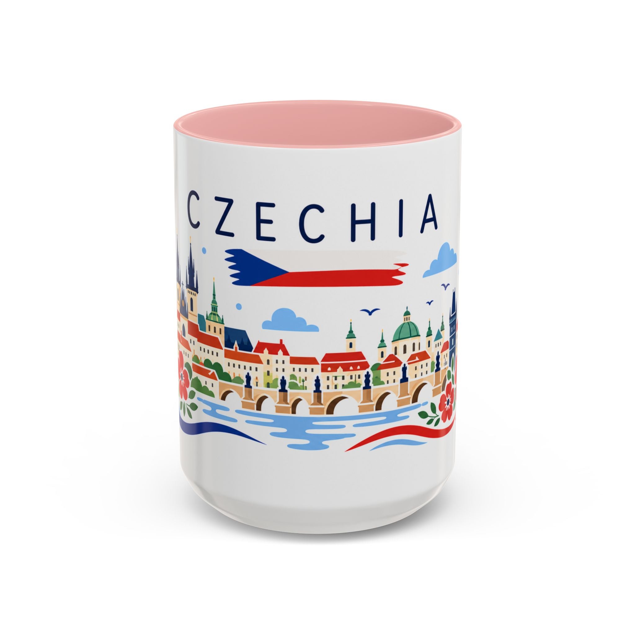 Czechia Coffee Mug | Travel Souvenir Accent Mug | Country Gift Ceramic Cup 11oz 15oz